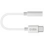 SBS USB Type-C to 3.5mm Audio Jack Adapter, 9 cm, White - TEINTJACKTYCFMW