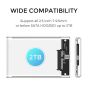 Eaget External Hard Drive Enclosure for HDD, SSD, 2.5 Inch, Transparent - YJ-HE66