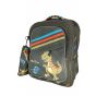Gharibo Bags School Backpack With Pencil Case For Kids, Dinosaur Pattern - Olive