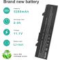 Asuncell Lithium Ion Laptop Battery for Dell Latitude E5400, E5500, 5200mAh, 58Wh - Black