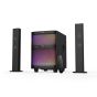 F&D Bluetooth Tower Speakers with Subwoofer, 3 Pieces, 2.1 Channel, 70W, Black - T200X