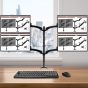Duronic Quad Arm Holder for 15 to 27 Inch Monitors, Black - DM454