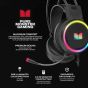 سماعة رأس سلكية للالعاب مونستر RGB بميكرفون - اسود
