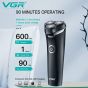 VGR Rechargeable Shaver, Wet and Dry, Black - V-319