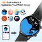 PEJE Smart Watch, 1.39 Inch - Black with Extra Strap
