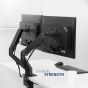 Vivo Dual Arm Holder for 17 to 27 Inch Monitors, Black - V102O