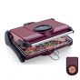 Akel Electric Grill, 1200 Watt, Maroon and Black - AB661