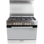 Glem Gas Cooker, Gas, 5 Burners, Silver- NE9612RIFSG