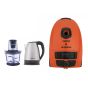 Fresh Faster Vacuum Cleaner, 1600 Watt with Chopper, 400 Watt, 1.5 Liter - CH400 and Electric Kettle, 1.7 Liter - Stainless Steel