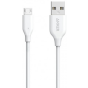 Anker PowerLine Micro USB Cable, 3ft, White - A8132H21