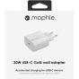 Mophie GaN Wall Charger, 30 Watt, USB-C Port, White - 409908422