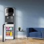 Koldair Cold and Hot Water Dispenser with Refrigerator, 2 Taps - Black