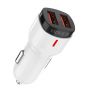 Vidvie Car Charger With Lightning Cable, 2.4A, 2 Ports, White - CC06i