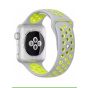 Silicone Sport Band for Nike Apple Watch, 38mm- Yellow and Gray
