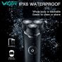 VGR Rechargeable Shaver, Wet and Dry, Black - V-319