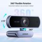 UGREEN Webcam with Microphone, 1080P, Grey - 15728