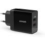 Anker PowerPort Wall Charger, 2 Ports, Black - B2021L11