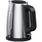 Braun PurShine Electric Kettle, 1.7 Liters, 2200 Watt, Black and Silver - WK 1500