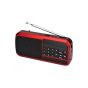 Joc Rechargeable Wireless Radio, Black and Red - H798BT