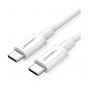كابل USB-C يوجرين، 60 وات، 1 متر، ابيض - US264