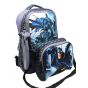 Gharibo Bags School Backpack With Lunch Bag and Pencil Case for Boys, Batman Pattern - Grey