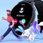 ساعة سمارت كيسلكت، شاشة LCD بحجم 1.32 بوصة، اسود - YFT2024EU