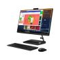 كمبيوتر لينوفو ايديا سنتر AIO 3 24ITL6، معالج انتل كور i3-1115G4، شاشة FHD مقاس 23.8 بوصة، هارد HDD سعة 256 جيجا، رام 4 جيجا، كارت شاشة انتل UHD، ويندوز 10 - اسود