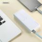 Remax Wired Power Bank, 10000 mAh, 1 USB Port, White - RPP-88