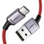 كابل يوجرين بموصل USB فئة A الى فئة C، طوله 1 متر، احمر - 20527
