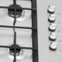 Turboline Gas Built-in Hob, 90cm, 5 Burners, Silver - TL9050GVAIX