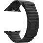 Compatible with Apple Watch band 44mm/42mm, Leather Loop Band with Magnetic Closure Compatible with Apple Watch Series 4/3/2/1 (Black)