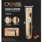 Cronier Dry Hair Clipper for Men, Black and Gold - CR-9010