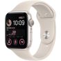 Apple Watch SE 2nd Gen 44mm Smart Watch with GPS, Starlight Aluminum Case - Starlight Sport Band