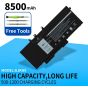 Laptop Battery Replacement for Dell Laptops, 8500mAh - Black