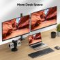 Koorui Dual Arm Holder for 13 to 27 Inch Monitors, Black - KR20G