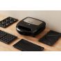 Swiss Pro Plus 4 in 1 Sandwich Maker, 750 Watt, Black - SP-SW750.4