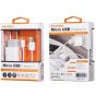 Dausen Wall Charger with Micro USB Cable, 1 Amper- White