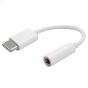 محول بموصل USB فئة C إلى 3.5 ملم، ابيض