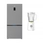 Beko No-Frost Bottom Freezer Refrigerator, 620 Liters, Inverter, Stainless Steel- RCNE720E20DZXP, with Blender, 1.5 Liters, 600 Watt - TBN 62608 W