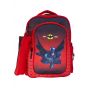 Gharibo Bags School Backpack With Pencil Case For Boys, Batman Pattern - Red