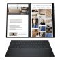 Asus Zenbook DUO 2024 UX8406MA Laptop, Intel Core Ultra 7 155H, 1TB SSD, 16GB RAM, 14 Inch, 3K, OLED, 120Hz, Intel Arc Graphics, Windows 11 - Inkwell Grey with Sleeve