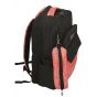 Gharibo Bags School Backpack With Pencil Case For Girls, Little Squares Pattern  - Black and Light Red