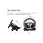 PXN V3II Gaming Wired Steering Wheel, Black and Orange- V3 Pro