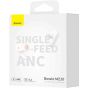 Baseus Bowie MZ10 Wireless Earbuds, Active Noise Cancellation, White - ‎NGTW340102
