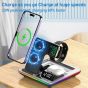 Majentik 5 in 1 Wireless Charger, 15 Watt, Black - MW-16