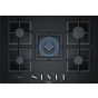 Bosch Serie 6 Gas Built-In Hob, 5 Burners, Black - PPQ7A6B20