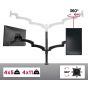 Duronic Quad Arm Holder for 15 to 27 Inch Monitors, Black - DM454