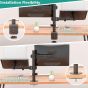 Single Arm Holder for 27 Inch Monitors, with Laptop Tray Up to 17 Inch, Black - M001LP