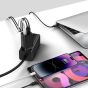 Baseus Pro 3 Wall Charger, 65W, 3 USB Ports, Black - CCGP120201 with Baseus Xiaobai Series USB-C Charging Cable, 1 Meter - Black