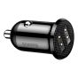 شاحن سيارة باسيوس جرين برو، بقوة 24 وات، 2 منفذ USB فئة A، اسود - CCALLP-01